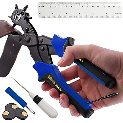 #ad Leather Hole Punch Belt Maker Adjustable Puncher Punching Pliers Heavy Duty Tool $27.77