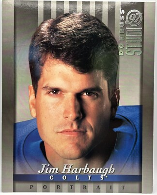 #ad Jim Harbaugh Indianapolis Colts Donruss Portrait Studio #13 1997 8X10 $9.57