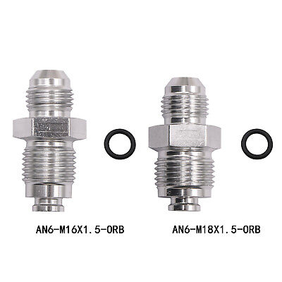 #ad 6AN POWER STEERING FITTING 16MM 1.5 AND 18MM 1.5 FOR GM HYDRO BOOST PUMP amp; RACK $13.39
