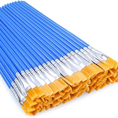 #ad 50 Pcs Flat Paint Brushes for Touch Up Small Paint Brushes for Classroom Cra... $14.26