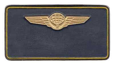 #ad 4.5quot; ATLAS AIR BOEING 747 ATLAS AIR HOOK amp; LOOP LEATHER GOLD FO WINGS PATCH $129.99