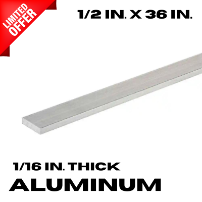 #ad #ad 1 2 in. x 36 in. Aluminum Flat Bar Lightweight and Durable with 1 16 in. Thick $5.85