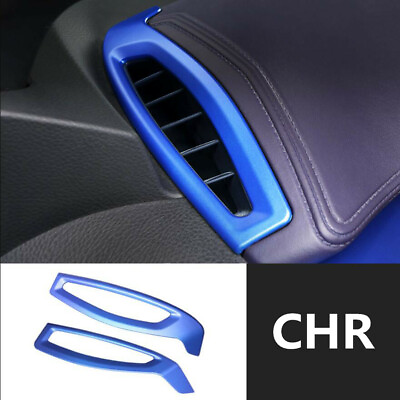 #ad 2016 2020 For Toyota CHR C HR Blue Inner Dashboard Air Vent Outlet Cover Trim 2P $19.94