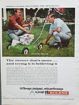 #ad 1968 Bolens Orbit Air Lawn Mower Has Unique Blade amp; Housing Print Ad $14.39