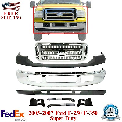 #ad Front Bumper Kit Grille Brackets For 2005 2007 Ford F 250 F 350 Super Duty $705.46
