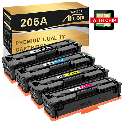 #ad WITH CHIP W2110A For HP 206A Toner Black Color LaserJet Pro M283fdw M283cdw M282 $198.59