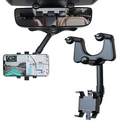 #ad 360° Car Phone Holder Rotatable And Retractable Rearview Mirror Mount Universal $5.95