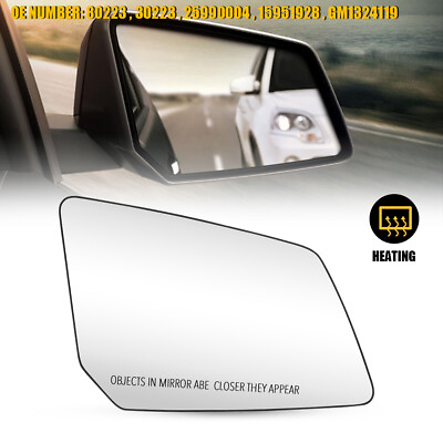 #ad Right Passenger Side Wing Mirror Glass Heated For GMC Acadia CHEVROLET Traverse $17.49