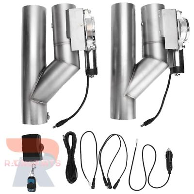 #ad 2x 2.5quot; Electric Exhaust Downpipe E Cut Out Valve and One CONTROLLER REMOTE KIT $98.99