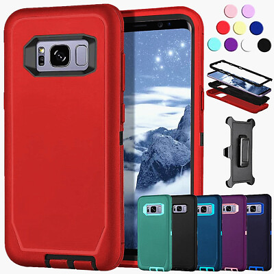 #ad For Samsung Galaxy S8 S8Shockproof Rugged Defender Case Cover with Belt Clip $10.49