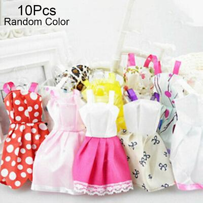 #ad 10 Pcs Dresses For Doll Fashion Party Girl Dresses Gown Clothes Toy F3C7 F9Q9 $1.94