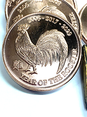 #ad ROOSTER 10 PACK Year Of The Rooster 10 Ounces Of Copper Coins by REEDERSONG $23.98