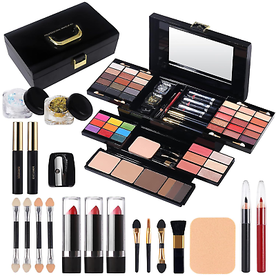 #ad Professional Makeup Kit for Women Girl Full Kit with Mirror 60 Colors All in One $35.87