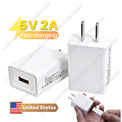 #ad US Plug 5V 2A USB Port Wall Charger 5 Volt 2 Amp AC DC Power Adapter Converter $9.66