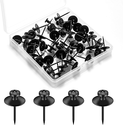 #ad #ad 50 Pcs Black Double Headed Picture Hanging Nails Picture Nails Tacks for Wall $11.35