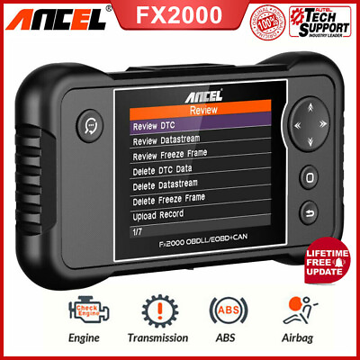 #ad 4 System Car Code Reader ABS SRS Check Engine Light Diagnostic Auto Scanner Tool $118.99