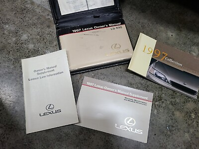 #ad 1997 Lexus Driver User Manual LS400 with leather book $29.99