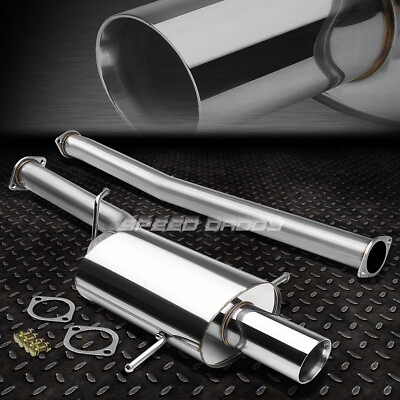 #ad FOR 02 07 IMPREZA WRX 2.0T 2.5T STAINLESS CATBACK EXHAUST MUFFLER 3.5quot; OVAL TIP $127.69