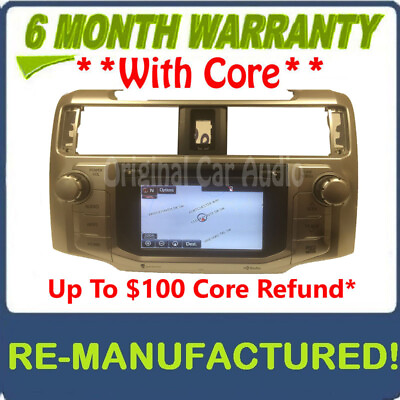 #ad REMANUFACTURED Toyota 4Runner OEM Navigation GPS Touch Screen Bluetooth Radio $522.00