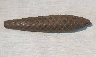 #ad Antique Mughal Iron Rare Spearhead Pineapple Shape Collectible $180.00
