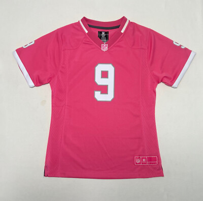 #ad New Orleans Saints Drew Brees #9 Pink NFL Team Apparel Jersey Girls XL 16 $39.99