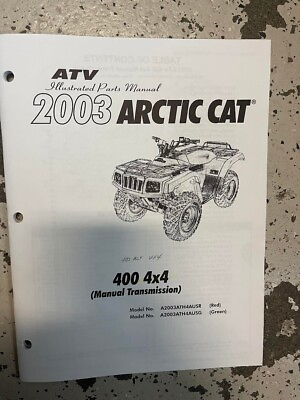 #ad 2003 Arctic Cat ATC 400 4x4 Manual Transmission Illustrated Parts Manual OEM $24.99