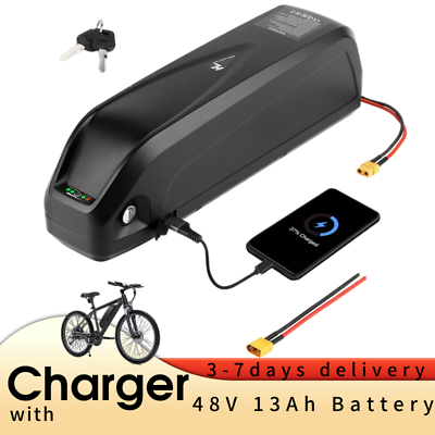 #ad 48V 1000W Li ion Battery for ebike Bicycle 48V Lithium Battery Charger 30A BMS $196.00