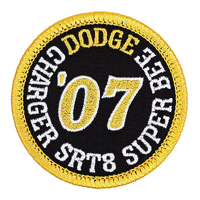 #ad 2007 Dodge Charger SRT8 Super Bee Embroidered Patch Black Twill Yel Iron Sew On $14.99