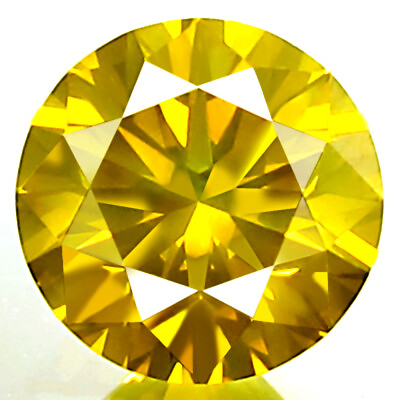 #ad DAZZLING NATURAL VIVID INTENSE FANCY YELLOW DIAMOND PERFECT ROUND DIAMOND CUT $650.00