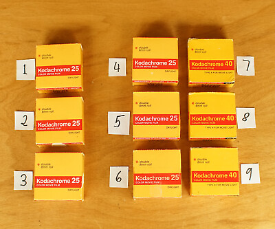 #ad Kodachrome 25 40 Movie Film Cartridge Double 8mm Movie Cameras Sealed Expired 8 AU $29.90
