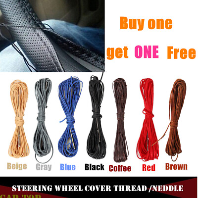 #ad 4M Leather Sewing Stitching Waxed Thread Needle DIY for Steering wheel Cover $1.99