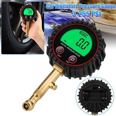#ad Accurate Digital Air Pressure Tire Gauge 3 255 PSI LCD Screen for Truck Car Bike $12.95