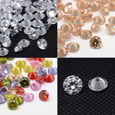 #ad 10 20 50 Pcs Grade A Faceted Diamond Shaped Cubic Zirconia Cabochons Findings $6.57