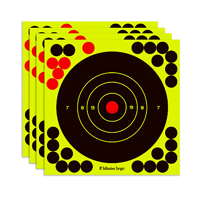 #ad 50 Pack 8x8quot; Shooting Targets Splatter Gun Rifle Reactive Practice Paper Target $16.62