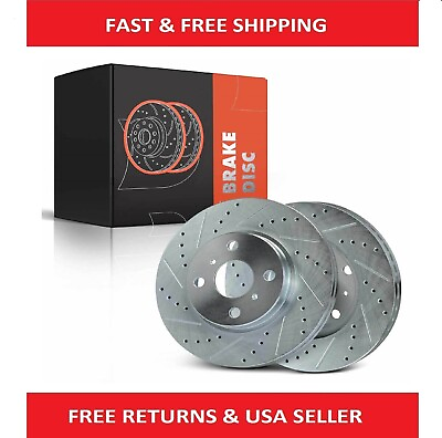 #ad 2x Drilled amp; Slotted Brake Rotors for Scion xA xB 2004 2006 L4 1.5L Front Side $97.49
