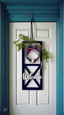 #ad American Door Decor 7.5x 18.90 Welcome Door Sign Hanger for Front Door amp; Garden $34.95