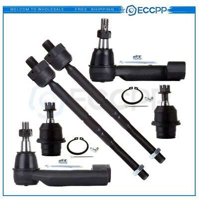 #ad 6pcs Front Tie Rod Ends Ball Joints For Ford F 150 Lincoln Navigator 2007 2016 $48.73