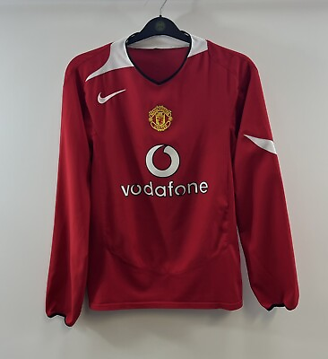 #ad Manchester United L S Home Football Shirt 2004 06 Adults Medium Nike A578 GBP 129.99