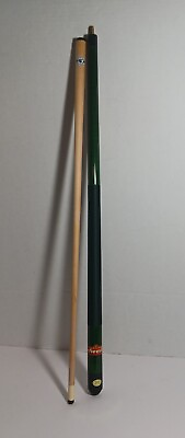 #ad New Bud Budweiser Beer Vintage Billiards Cue Pool Stick 2 Pc Green w Extras $60.00