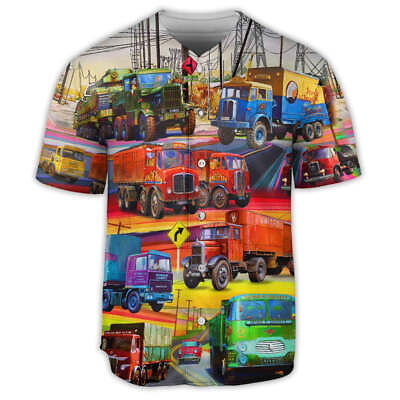 #ad Truck Street Driver Life Is A Journey Enjoy The Ride Baseball Jersey 9377 $29.99