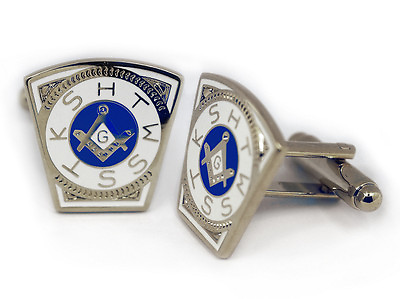 #ad Masonic Cufflinks Steel Masonic Keystone Cufflinks Freemasons Mark Master $20.99