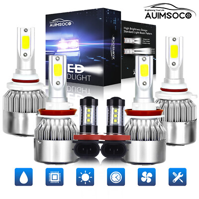 #ad 9005H11H8 LED Headlight Fog Lights Bulbs Kit for Chevy Sonic 2012 2013 2016 $49.49