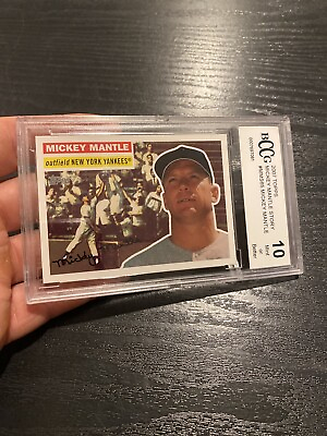 #ad MICKEY MANTLE BCCG 10 Topps 2007 CHROME #MMS65 Yankees Babe Beckett GEM 💎 MINT $333.00