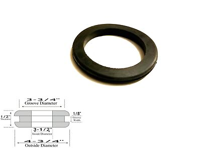 #ad Rubber Grommet: 3 1 2quot; ID 1 8quot; Groove Width Fits 3 3 4quot; Drill Panel Hole $2.99