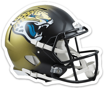 #ad Jacksonville Jaguars Football Gold Helmet w Jaguar Type Logo Die Cut MAGNET $5.49
