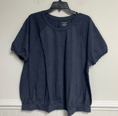 #ad Lane Bryant Dark Blue Short Sleeve Shirt NWT Size 14 16 $10.99
