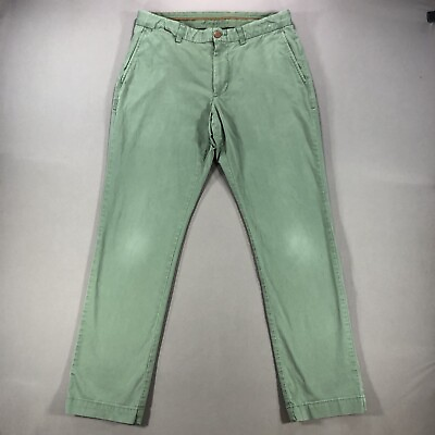 #ad Tommy Bahama Flat Front Green Chino Pants Mens Size 33x31 $9.99