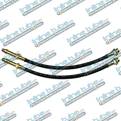 #ad 67 Ford Mustang Gt Shelby Front Disc Drum Brake Rubber Flex Hoses Line Dot H602 $29.50