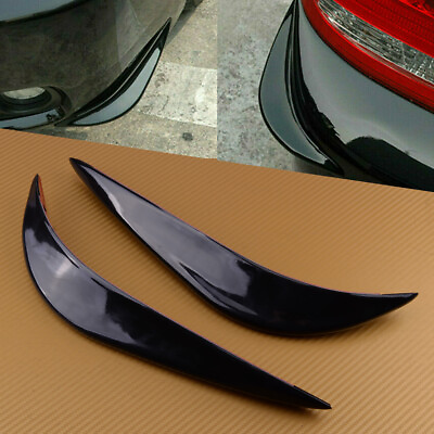 #ad 2x Black Rubber Front Rear Bumper Corner Guard Sticker Scratch Protector Strip $50.54