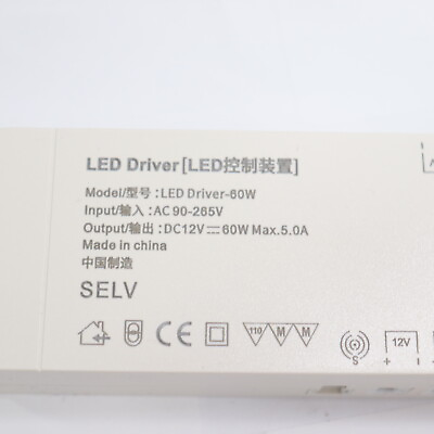 #ad SELV Standard Driver Power Supply Transformer 60W 12V LED DRIVER 60W $16.92